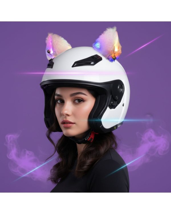 Orejas de Gato para Casco con Luces