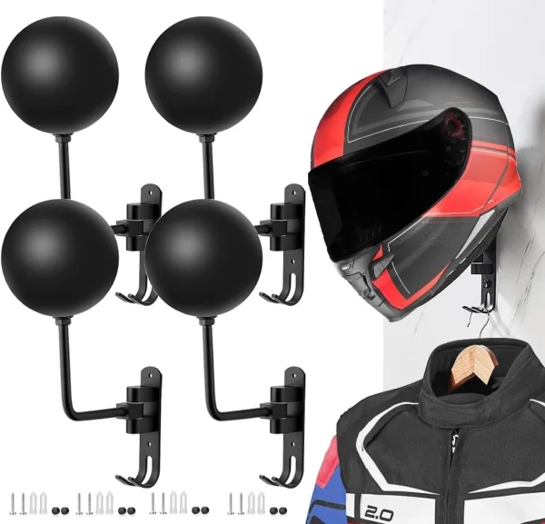 Soporte Para Casco De Motos Con 2 Ganchos