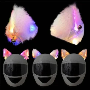 Orejas de Gato para Casco con Luces